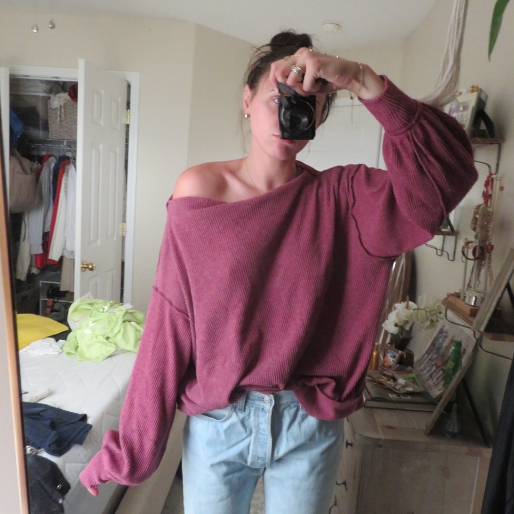 We The Free Burgundy Sweater